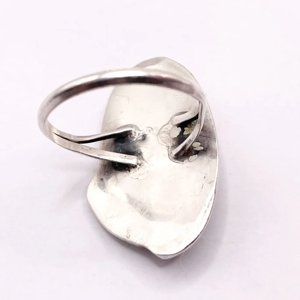 Size 6.5 Goldstone 925 Sterling silver ring - Picture 3 of 7